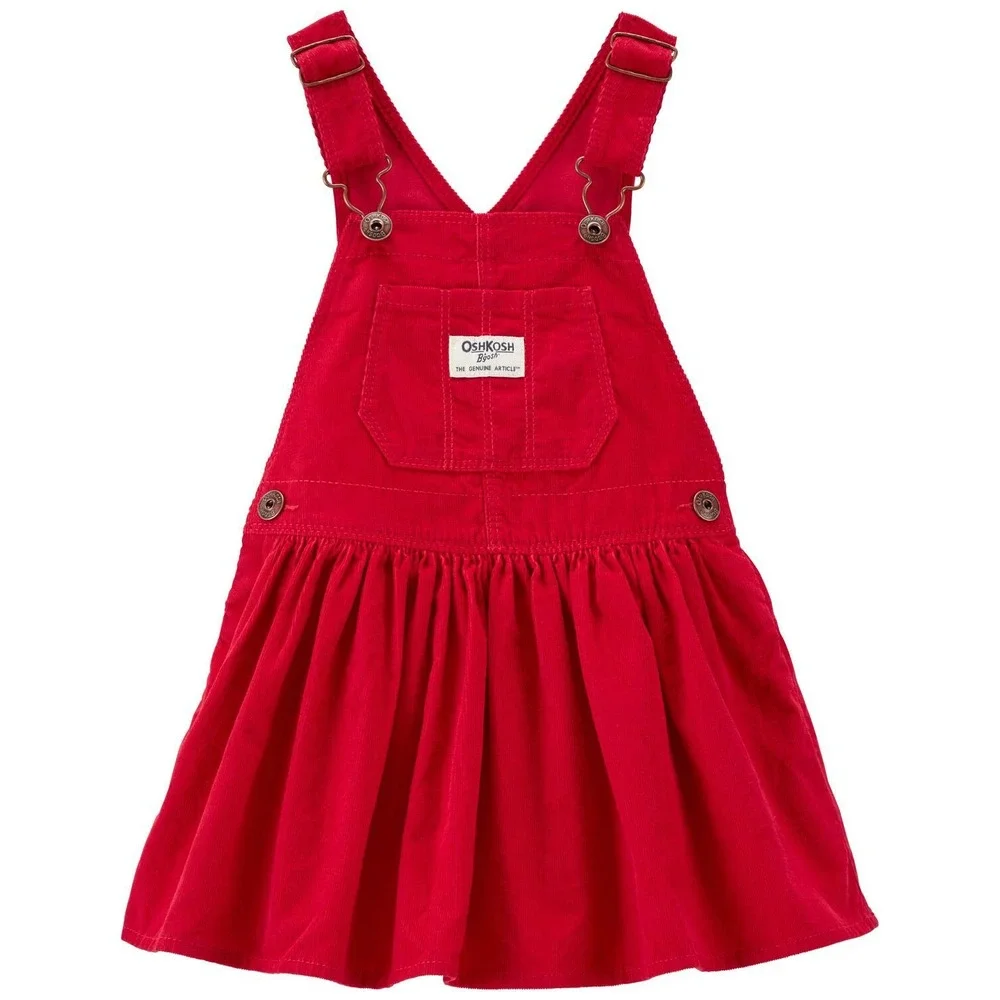 NWT OshKosh B'gosh Baby Soft Corduroy Jumper Dress Red Size 4T Casual‎ Holiday